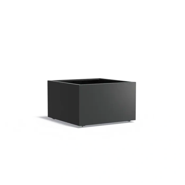 Plantenbak Carrez met wielen aluminium 100x100x60 cm