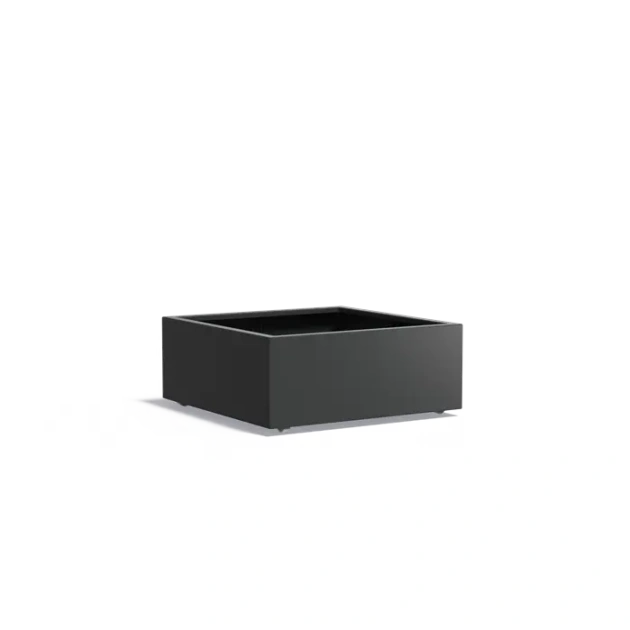 Plantenbak Carrez met wielen aluminium 100x100x40 cm