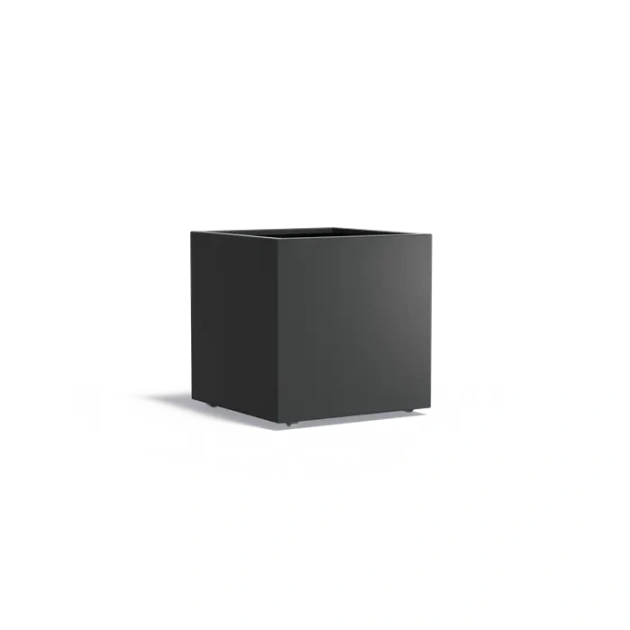 Plantenbak Carrez met wielen aluminium 80x80x80 cm