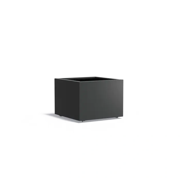 Plantenbak Carrez met wielen aluminium 80x80x60 cm