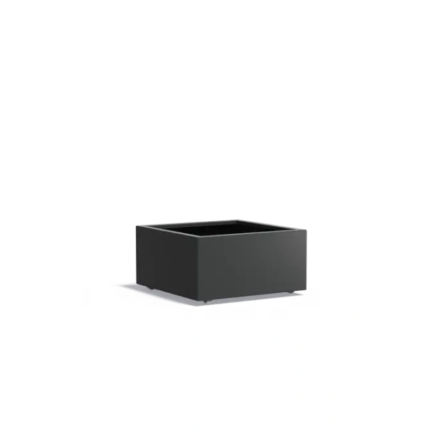 Plantenbak Carrez met wielen aluminium 80x80x40 cm