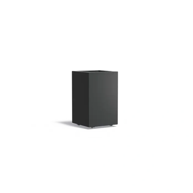 Plantenbak Carrez met wielen aluminium 50x50x80 cm