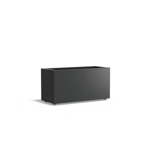 Plantenbak Carrez met wielen aluminium 120x50x60 cm