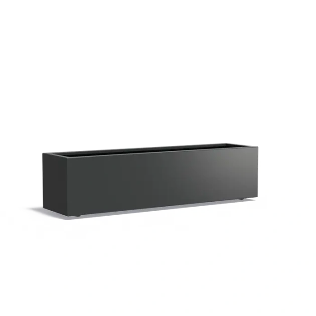 Plantenbak Carrez met wielen aluminium 200x50x50 cm