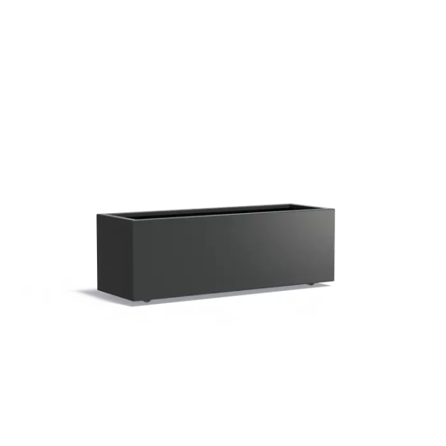 Plantenbak Carrez met wielen aluminium 150x50x50 cm