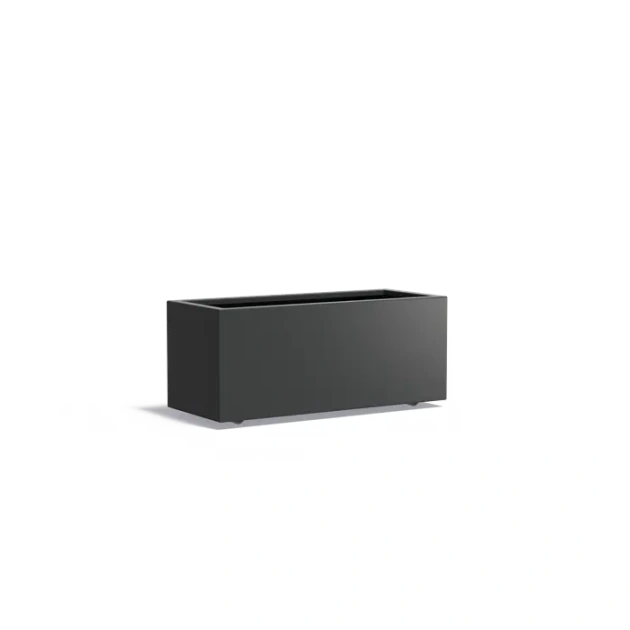 Plantenbak Carrez met wielen aluminium 120x50x50 cm