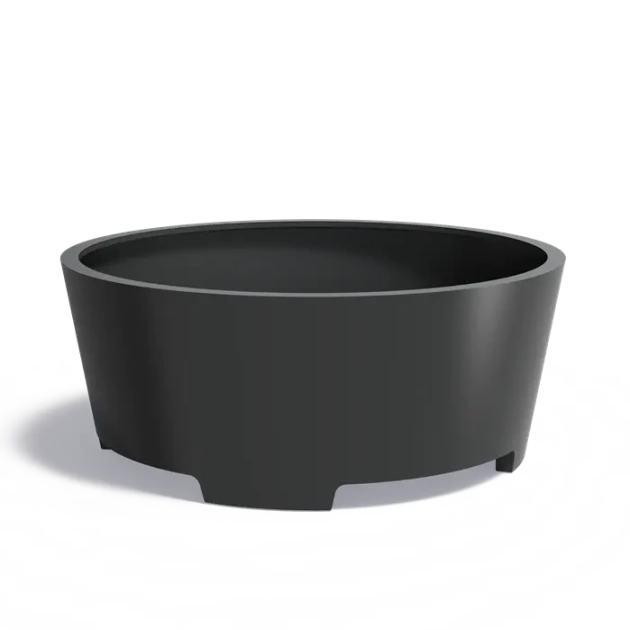 Plantenbak Conic met poten aluminium Ø200x80 cm