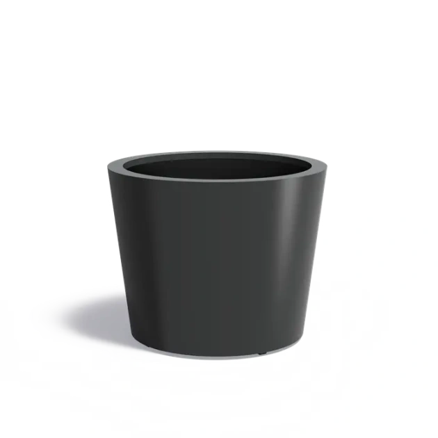 Plantenbak Conic met bodem aluminium Ø100x80 cm