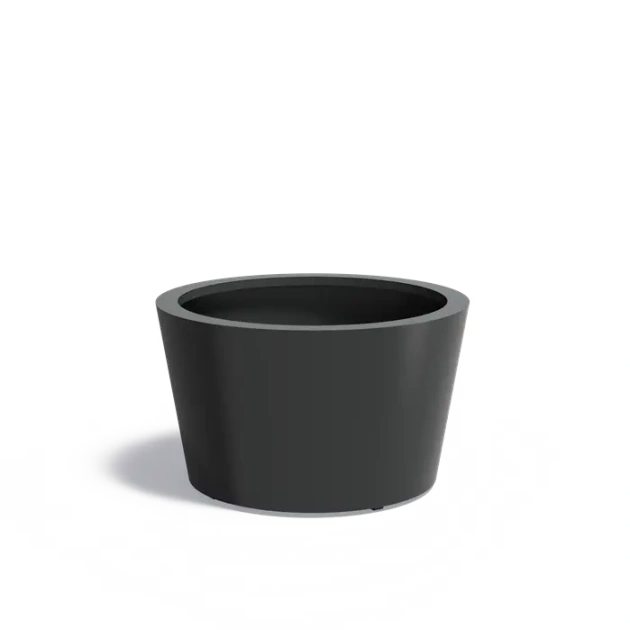 Plantenbak Conic met bodem aluminium Ø100x60 cm