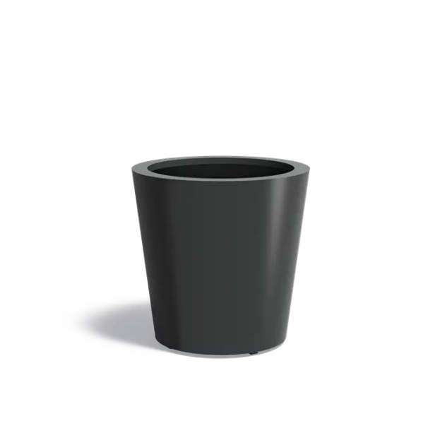 Plantenbak Conic met bodem aluminium Ø80x80 cm