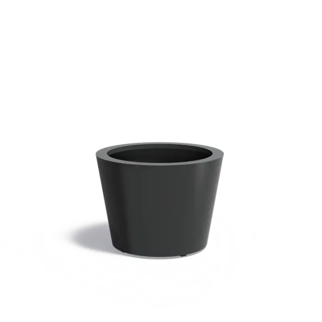 Plantenbak Conic met bodem aluminium Ø80x60 cm
