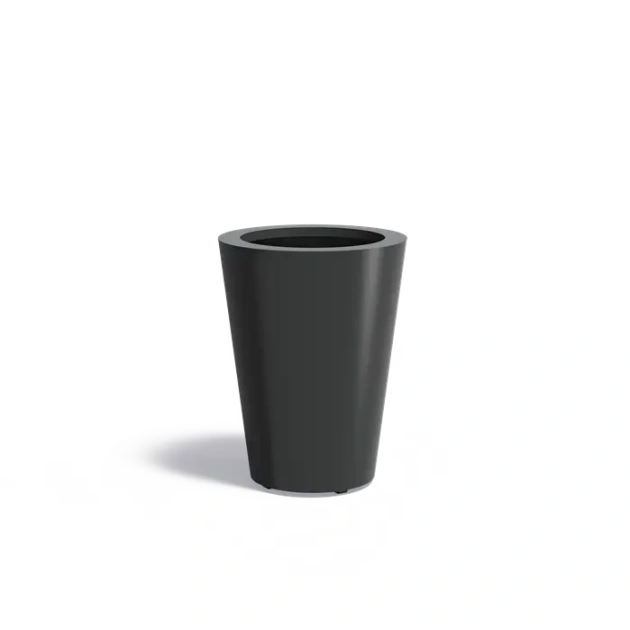 Plantenbak Conic met bodem aluminium Ø60x80 cm