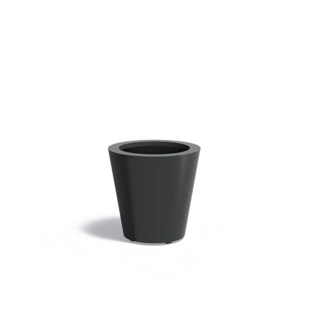 Plantenbak Conic met bodem aluminium Ø60x60 cm