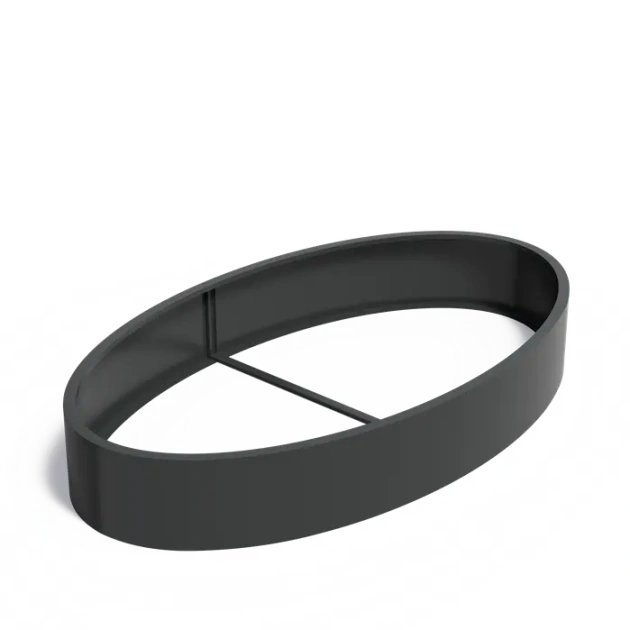 Plantenbak Ellipse zonder bodem aluminium 280x160x40 cm