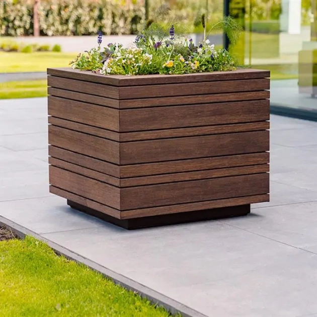 Plantenbak Bandu bamboe 80x80x85 cm