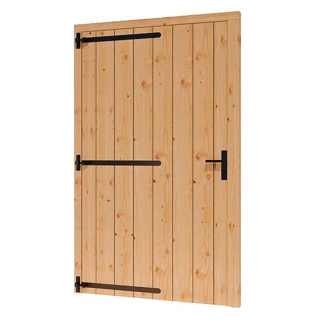 Douglas enkele dichte deur XL 120x212,9 cm met kozijn onbehandeld (Incl. Hang en Sluitwerk)