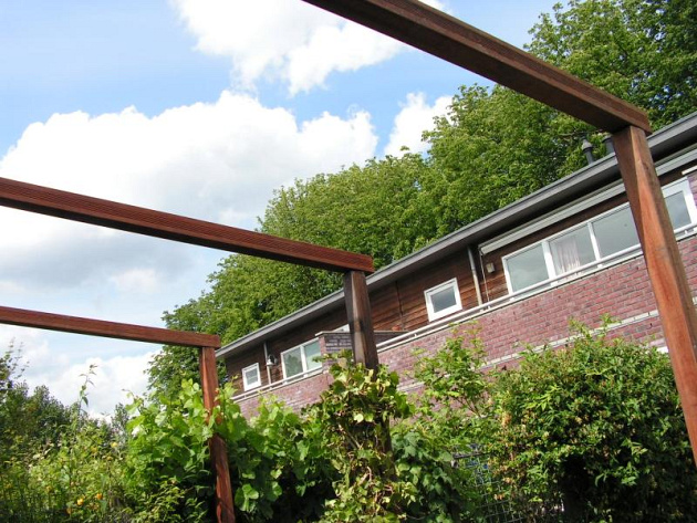 Hardhouten Geschaafde Paal 8,5x8,5x400 cm