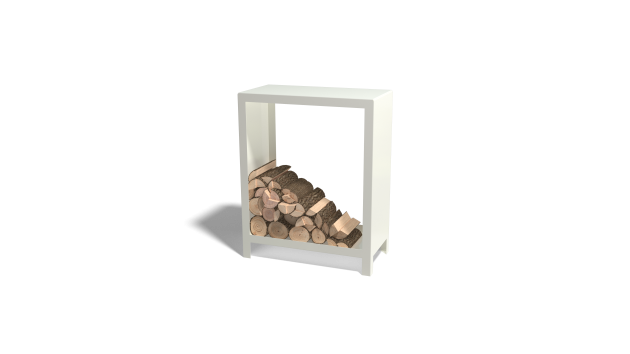 Houtopslag Indiana staal 80x40x100 cm wit (RAL9010)