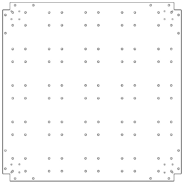 Verzinkt staal bodemplaat 100x100 cm