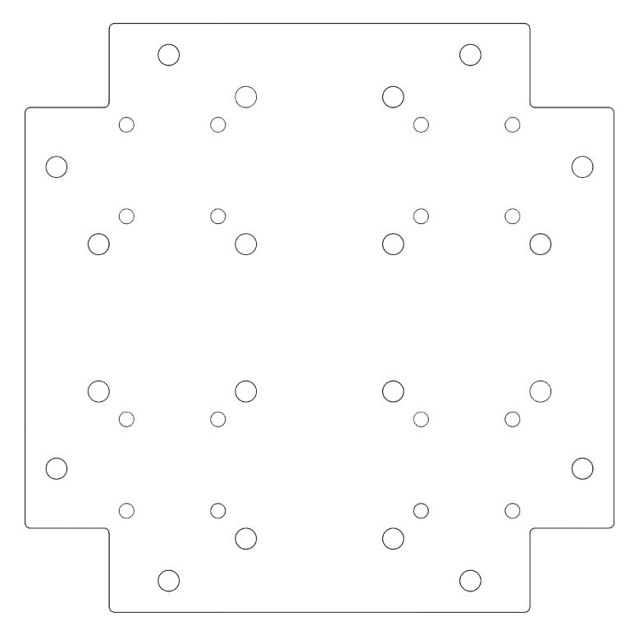Verzinkt staal bodemplaat 30x30 cm