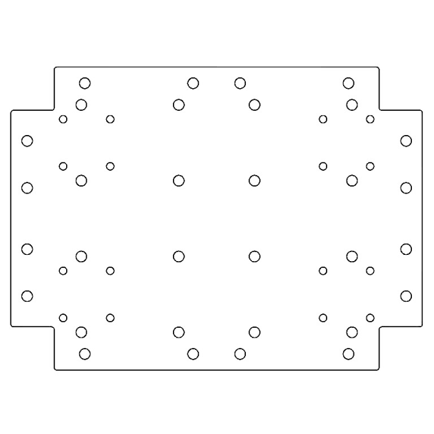 Verzinkt staal bodemplaat 30x40 cm