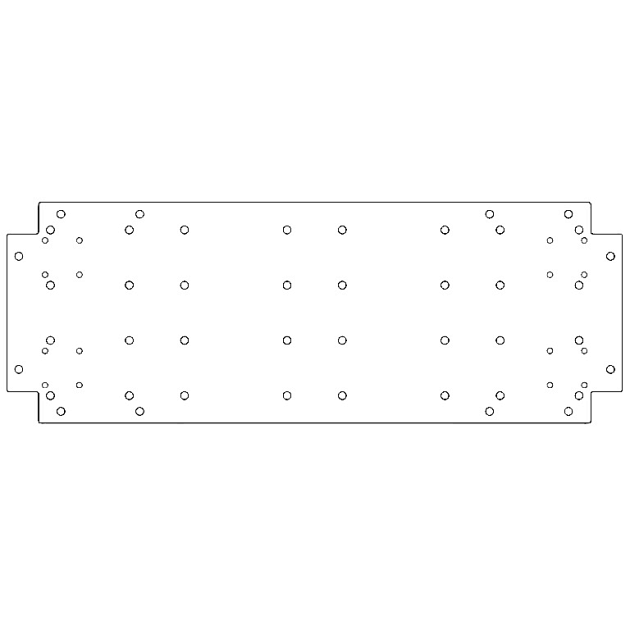 Verzinkt staal bodemplaat 30x80 cm