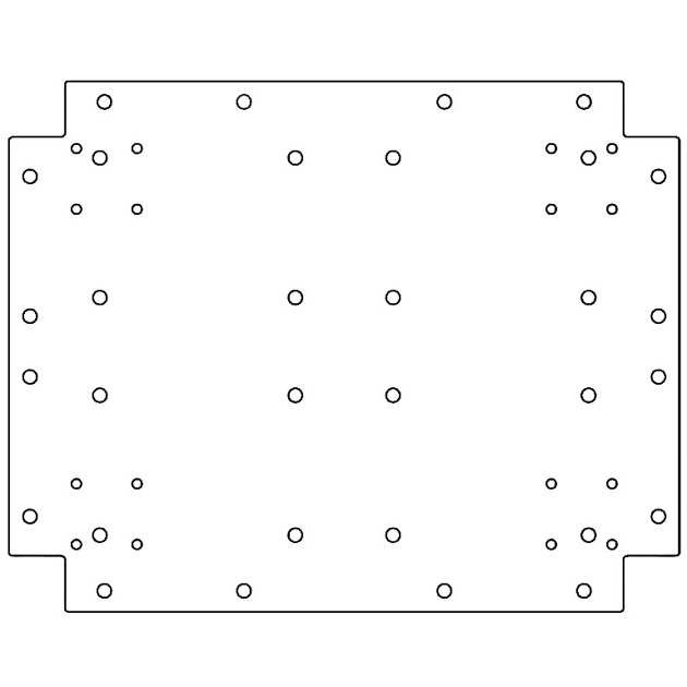 Verzinkt staal bodemplaat 40x50 cm