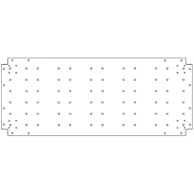 Verzinkt staal bodemplaat 50x120 cm