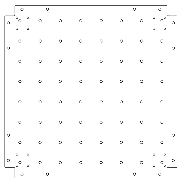 Verzinkt staal bodemplaat 70x70 cm