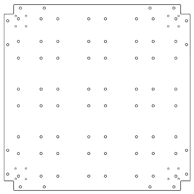 Verzinkt staal bodemplaat 80x80 cm
