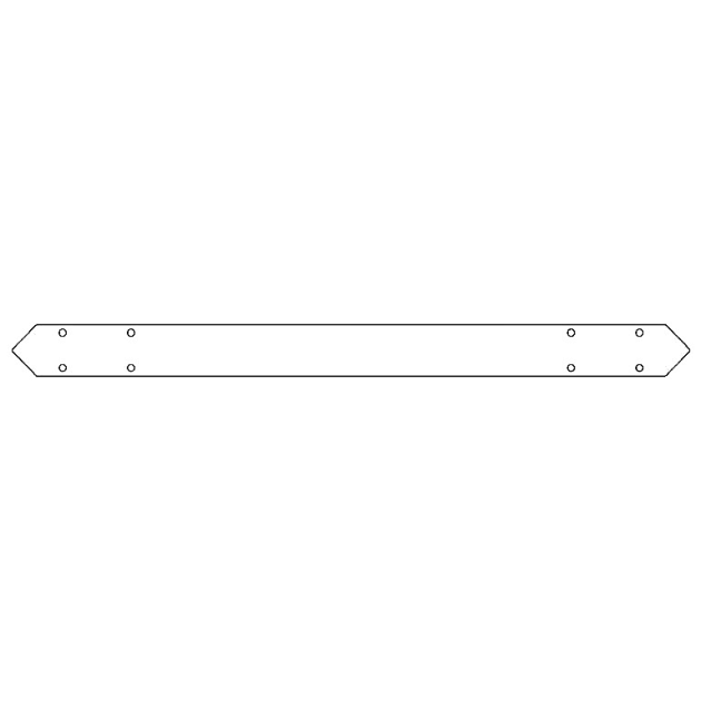 Verzinkt staal bodemplaat verbinder 100 cm