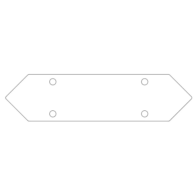 Verzinkt staal bodemplaat verbinder 30 cm