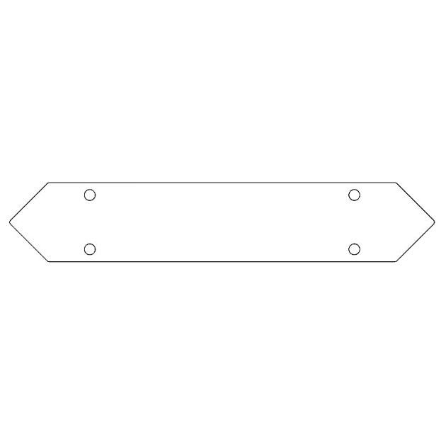 Verzinkt staal bodemplaat verbinder 40 cm