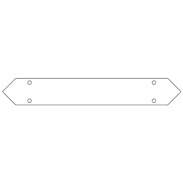 Verzinkt staal bodemplaat verbinder 50 cm