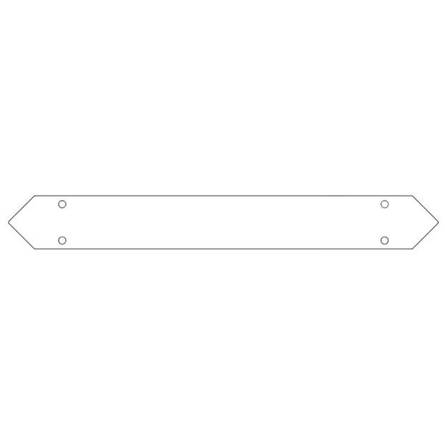 Verzinkt staal bodemplaat verbinder 60 cm