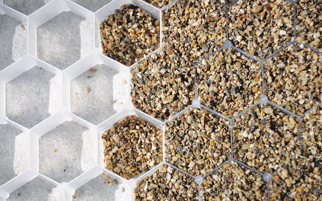 Grindplaat Pro met geotextiel 81x119,5x3 cm Wit