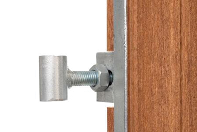 Hardhouten Tuindeur Recht Verticaal 90x195 cm op verstelbaar stalen frame