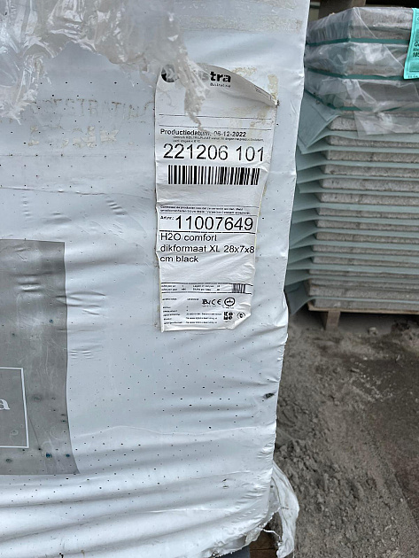 Restpartij Almere circa 10.5m2 H2o Dikformaat XL 28x7x8 cm Black