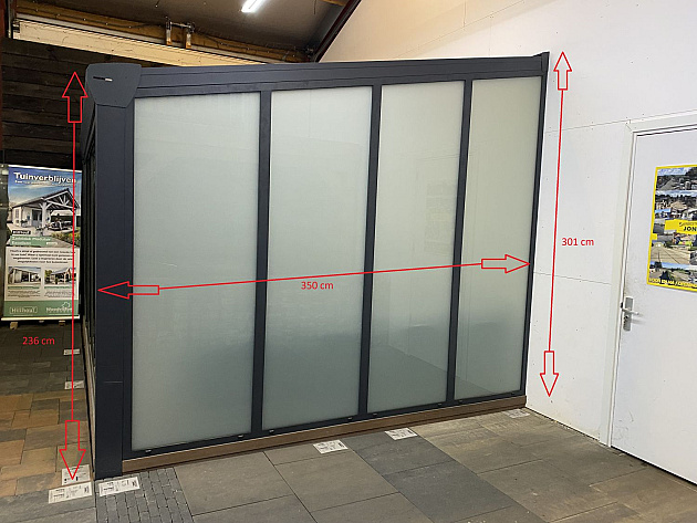 Showroom Model Zwanenburg: Aluxe Topline Veranda 500cm x 350cm INCL. Vlonder