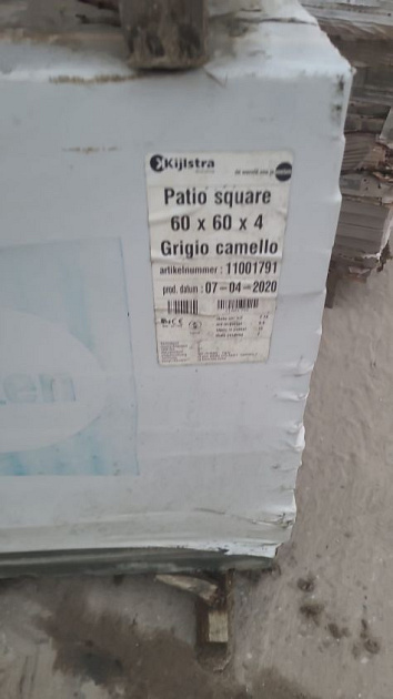 Restpartij Edam: ca. 5.76 m2 Patio 60x60x4 cm Grigio Camello