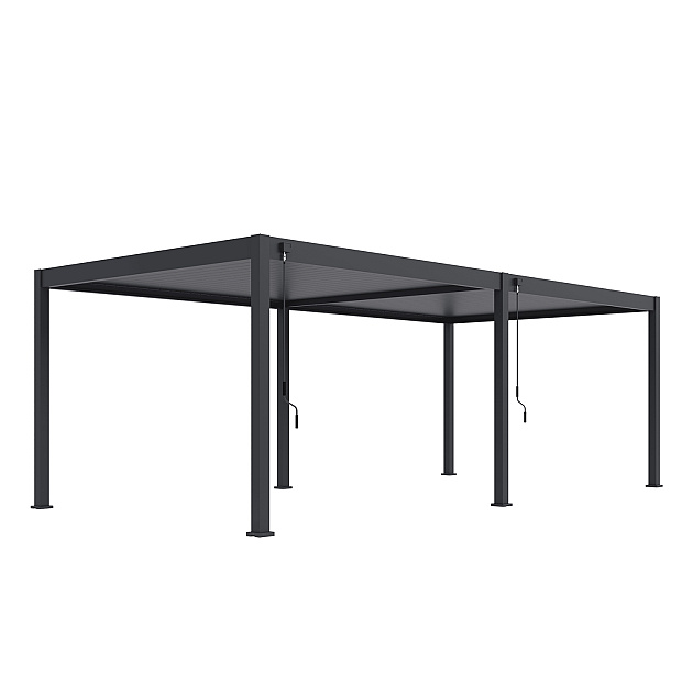 Orion Deluxe overkapping 360x720 cm Antraciet