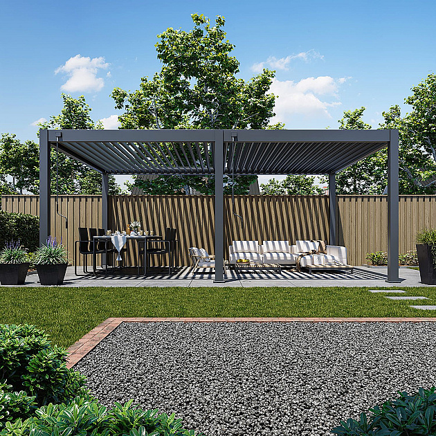 63913 orion premium overkapping 400x600 cm antraciet 430999