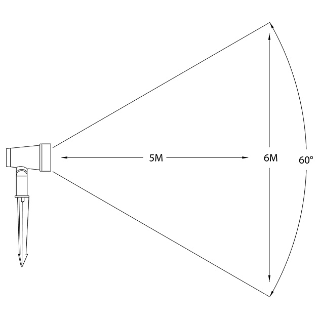 Outdoorpro+ Prikspot Nisa Rechte Kap Zwart