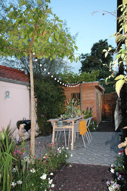 6441 geoceramica 60x60x4 cm concreet flower decorate 44141