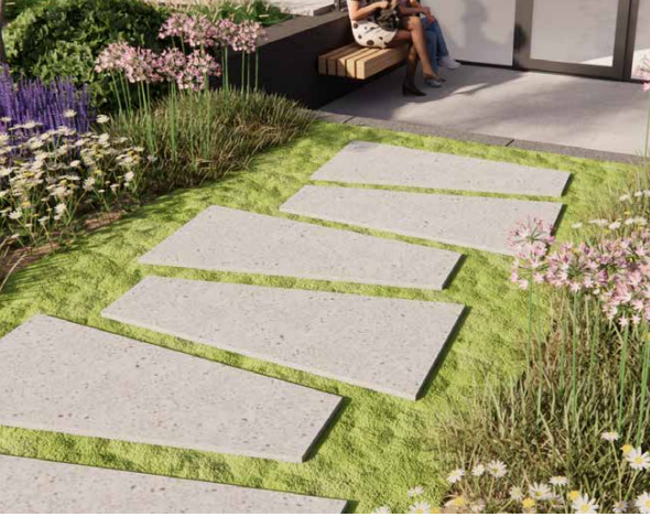 Artistone Trapezium Tegel 120x60/30x8 cm Grijs