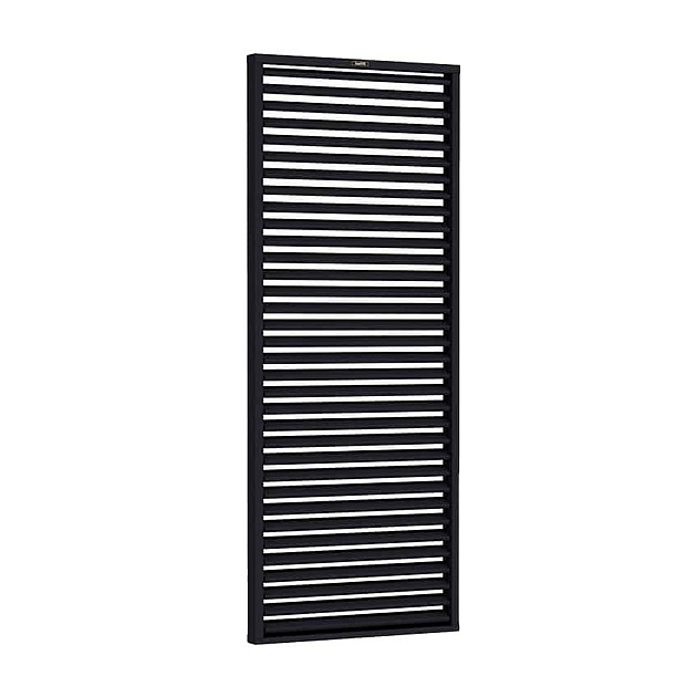 Shutterscherm Excellent geschaafd vurenhout 90x224 cm zwart gespoten