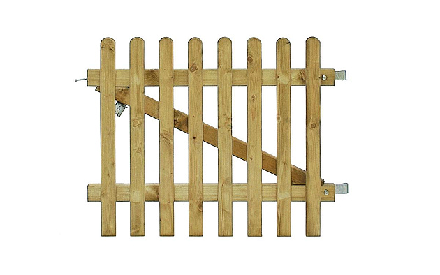 Excellent poort linksdraaiend geschaafd groen geïmpregneerd vuren 100x80 cm