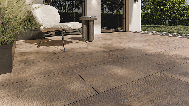 Keramiek Woodlook 40x120x3 cm Ronco Dark