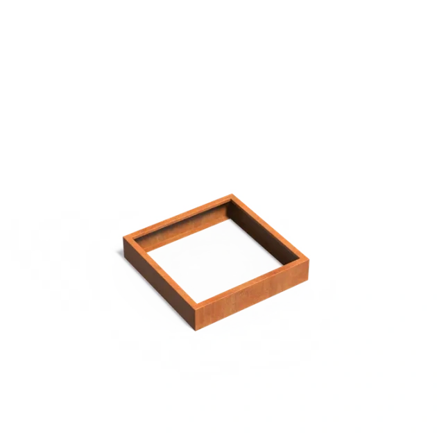 Plantenbak Carrez zonder bodem cortenstaal 100x100x20 cm