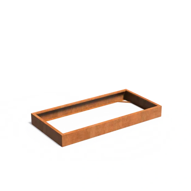 Plantenbak Carrez zonder bodem cortenstaal 200x100x20 cm